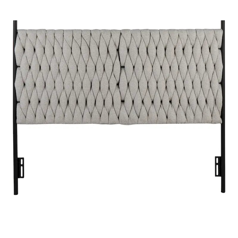 Silver Orchid Braided Matisse Queen Headboard