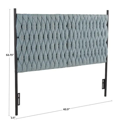 Silver Orchid Braided Matisse Queen Headboard