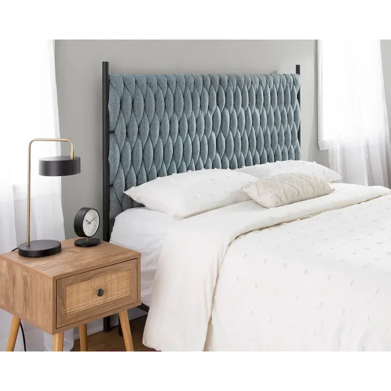 Silver Orchid Braided Matisse Queen Headboard