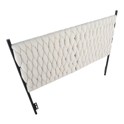 Silver Orchid Braided Matisse Queen Headboard
