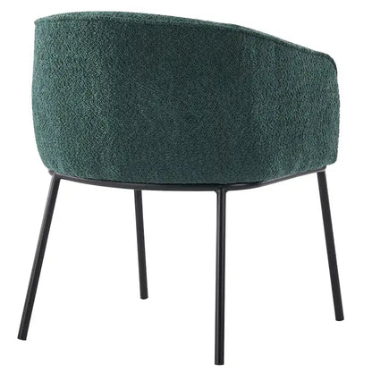 Set of 1 Boucle Upholstered Accent Barrel Armchair