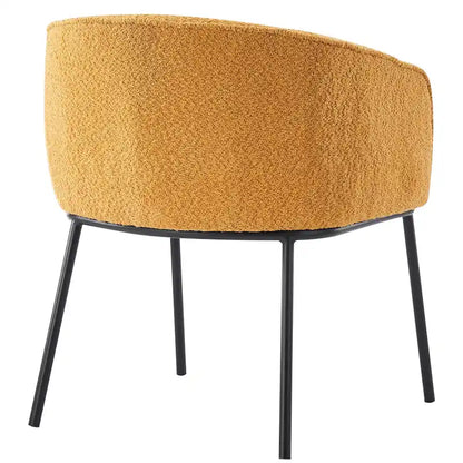 Set of 1 Boucle Upholstered Accent Barrel Armchair