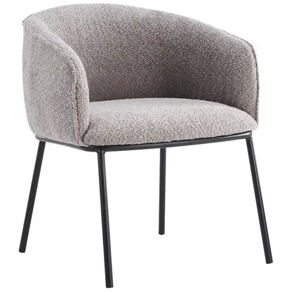 Set of 1 Boucle Upholstered Accent Barrel Armchair