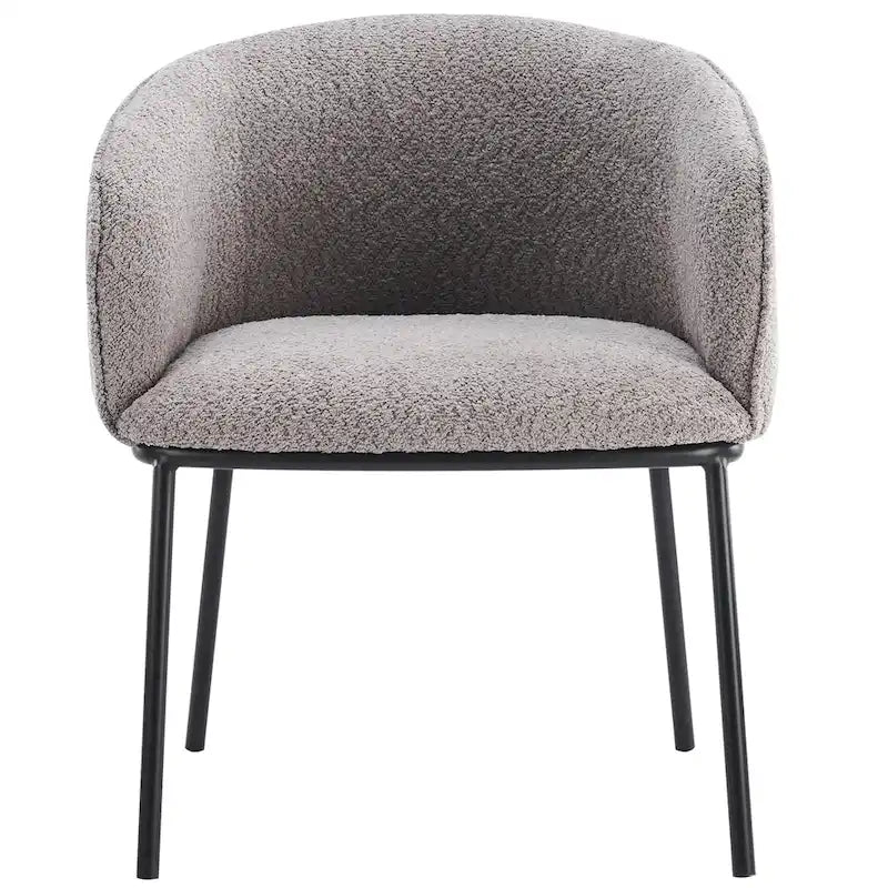 Set of 1 Boucle Upholstered Accent Barrel Armchair