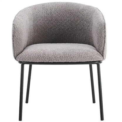 Set of 1 Boucle Upholstered Accent Barrel Armchair