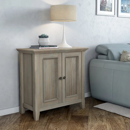 Solid Wood Transitional Low Storage Cabinet - 32w x 14d x 31 h