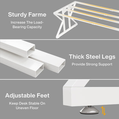 78.7 Inches Long Computer Desk, Two Person Desk For Home Office