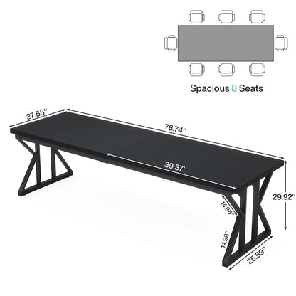 78.7 Inches Long Computer Desk, Two Person Desk For Home Office