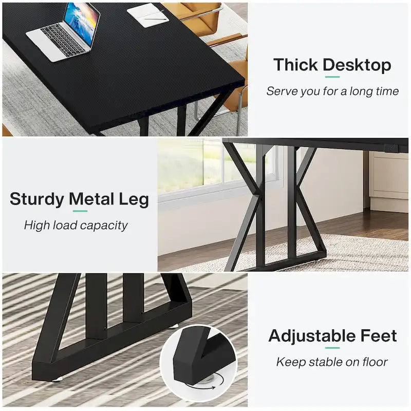 78.7 Inches Long Computer Desk, Two Person Desk For Home Office