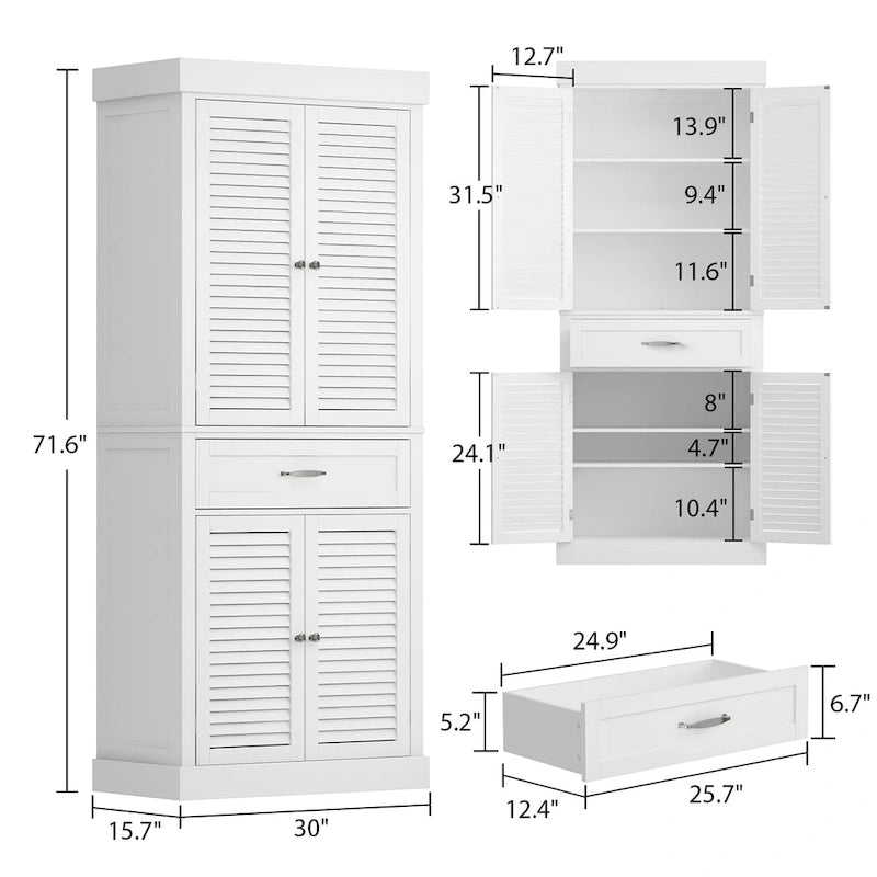 30Bathroom Cabinet Storage Cabinet Doors Wooden Floor Cabinet