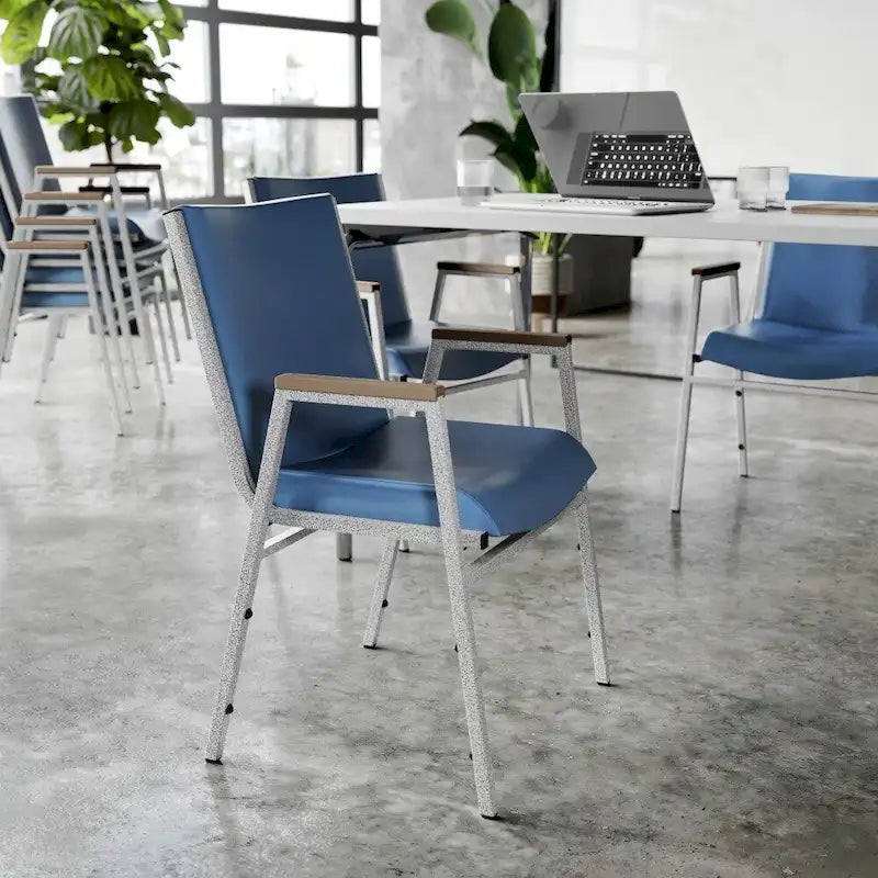 Heavy Duty Stack Chair with Arms - 21D x 21W x 31H