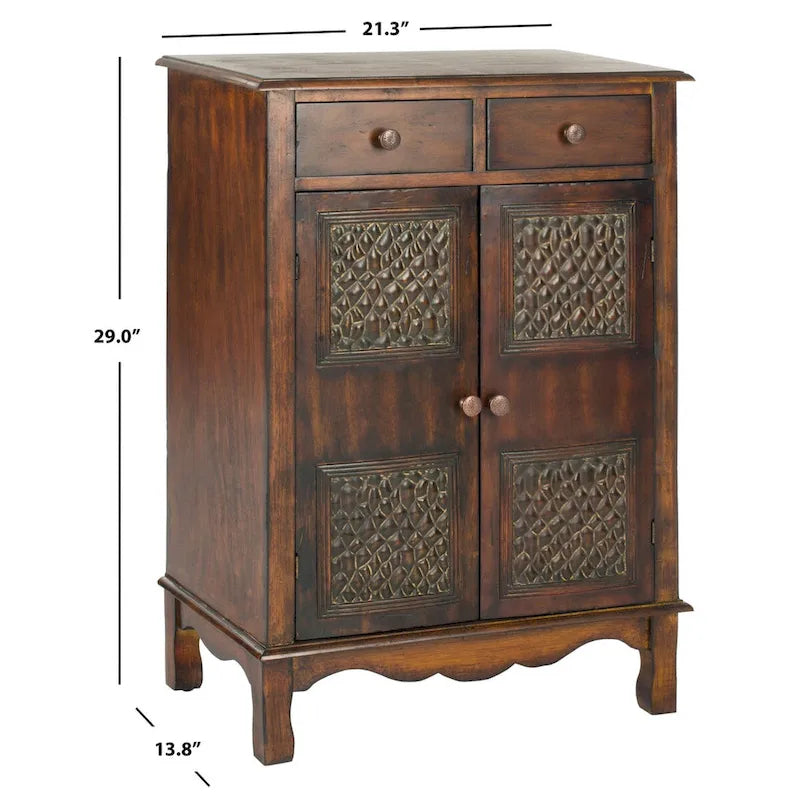 Dark Brown Storage Chest - 21.3 x 13.8 x 29