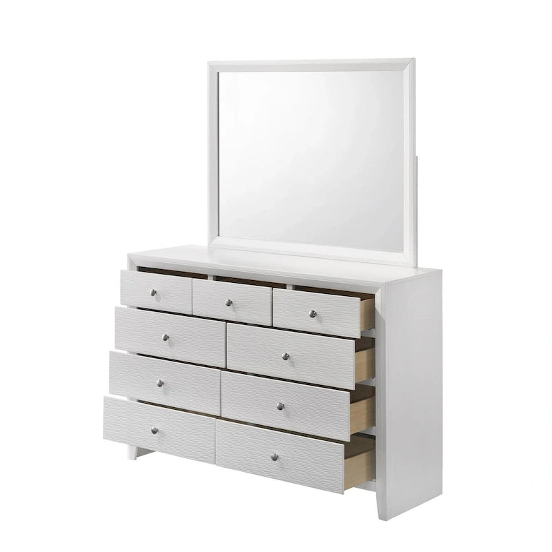 5 Piece White Panel Bedroom Set
