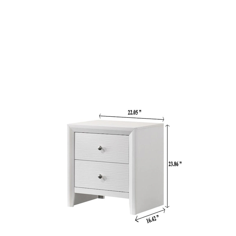 5 Piece White Panel Bedroom Set