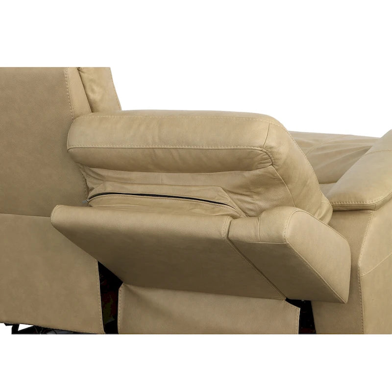 Zero Gravity Top Grain Leather Power Reclining Loveseat with Power Headrests & Lumbar - 64 x 42 x 41